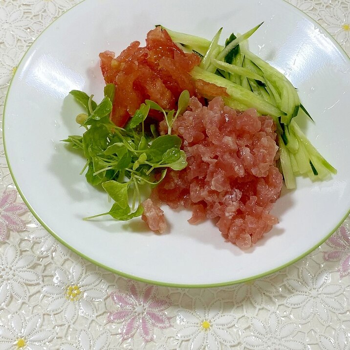 簡単、カルパッチョ風まぐろのたたき